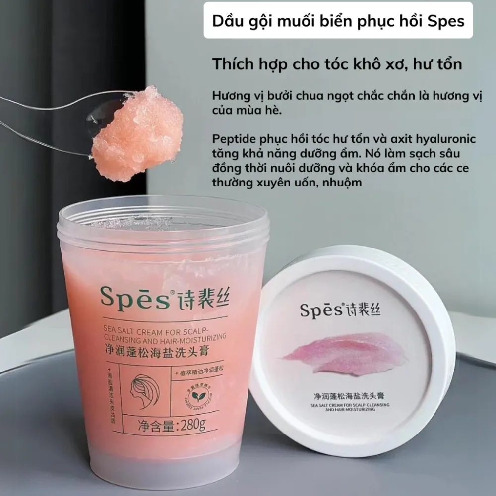 Tẩy tế bào chết da đầu muối biển Spes hương hoa Anh Đào 280g