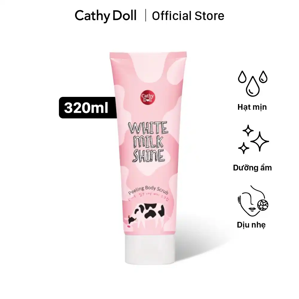 Tẩy tế bào chết toàn thân Cathy Doll sáng da sữa bò 320ml