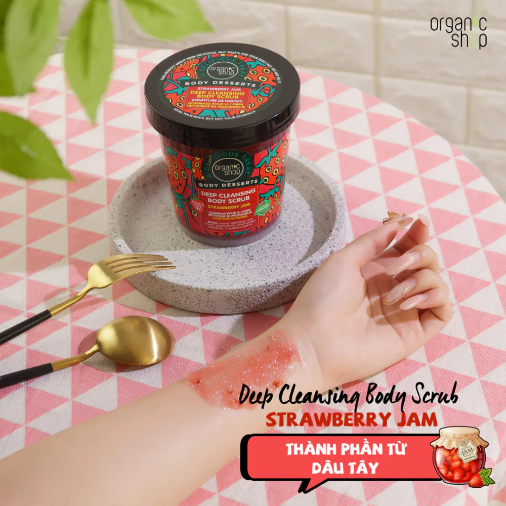 Tẩy tế bào chết toàn thân Organic Shop 450ml