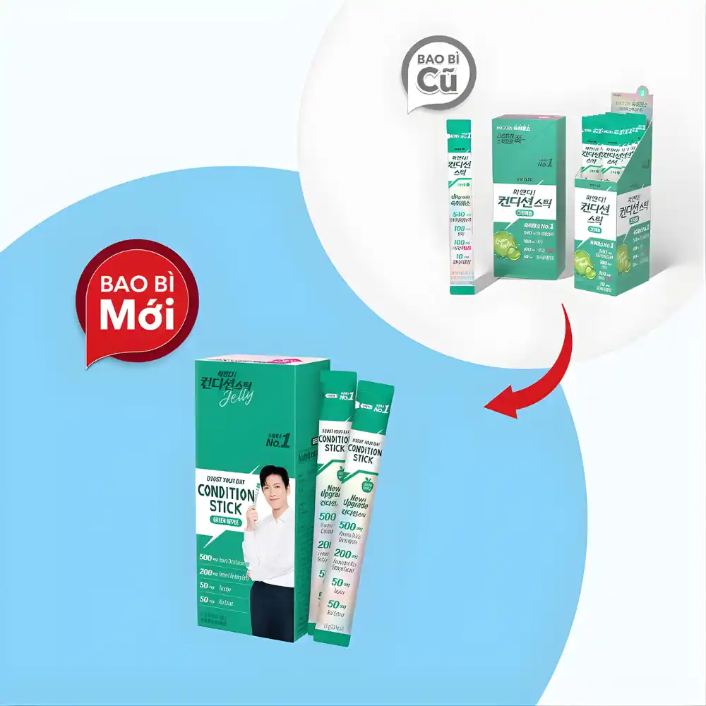Thạch khúng khéng Condition Multi vị táo (Hộp 10 gói 18g)