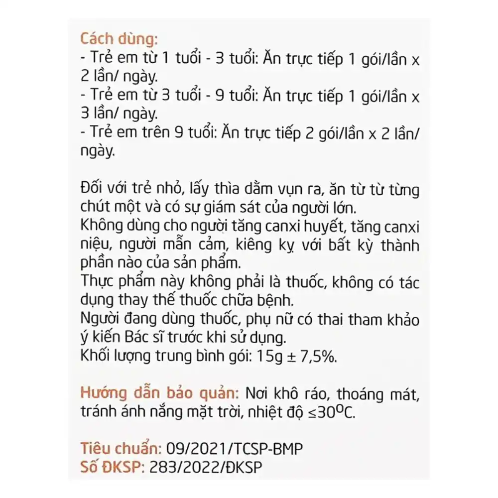 Thạch Natulife True Calcium hỗ trợ xương răng chắc khỏe 20 gói cho bé từ 1 tuổi