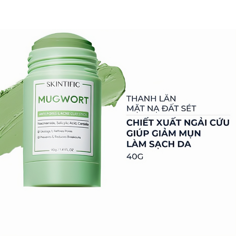 Thanh lăn mặt nạ đất sét Skintific Ngải Cứu giảm mụn 40g
