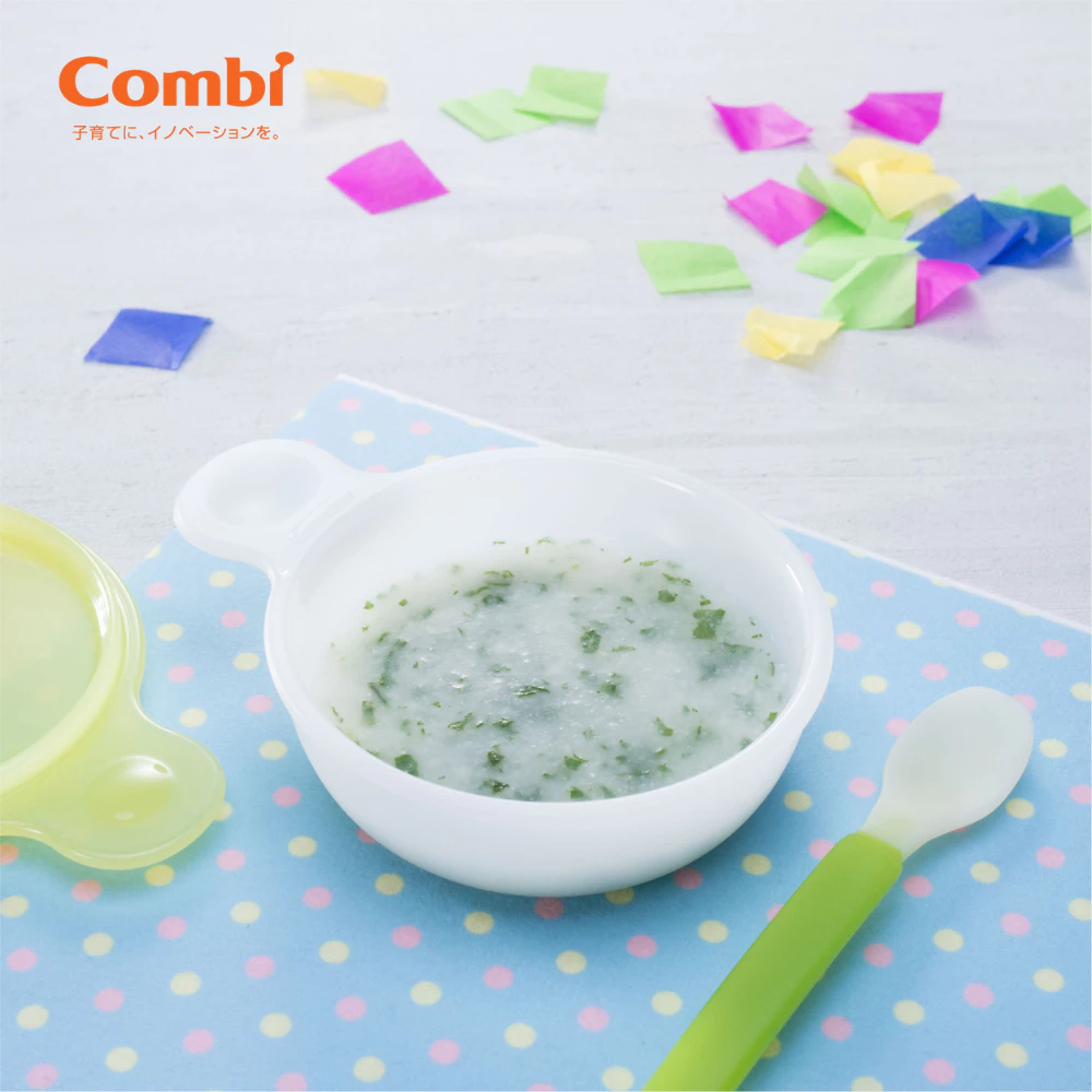 Thìa ăn cao cấp Combi kèm hộp màu cam - 81008/màu xanh - 81238