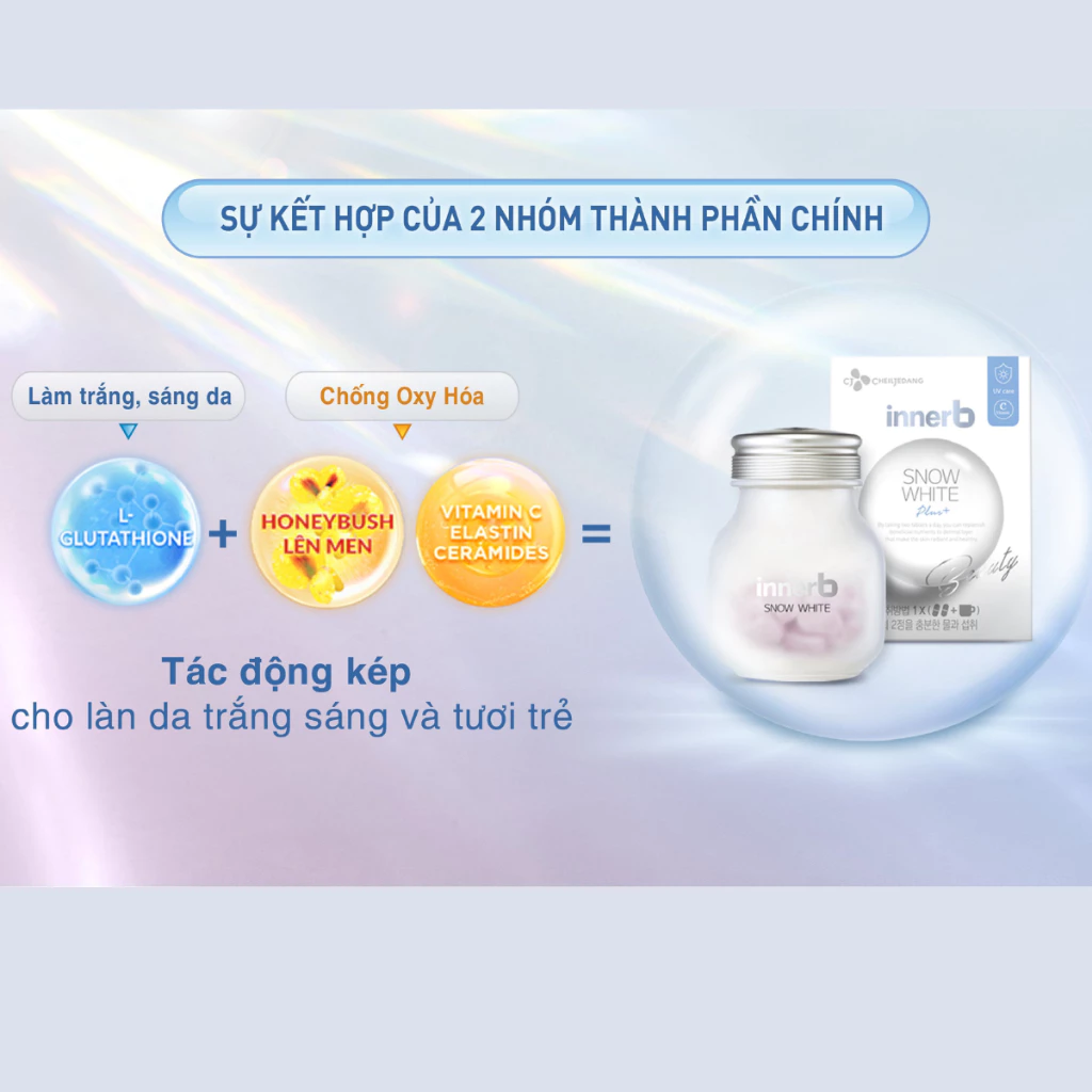 Thực phẩm bảo vệ sức khỏe InnerB Snow White 56 Viên