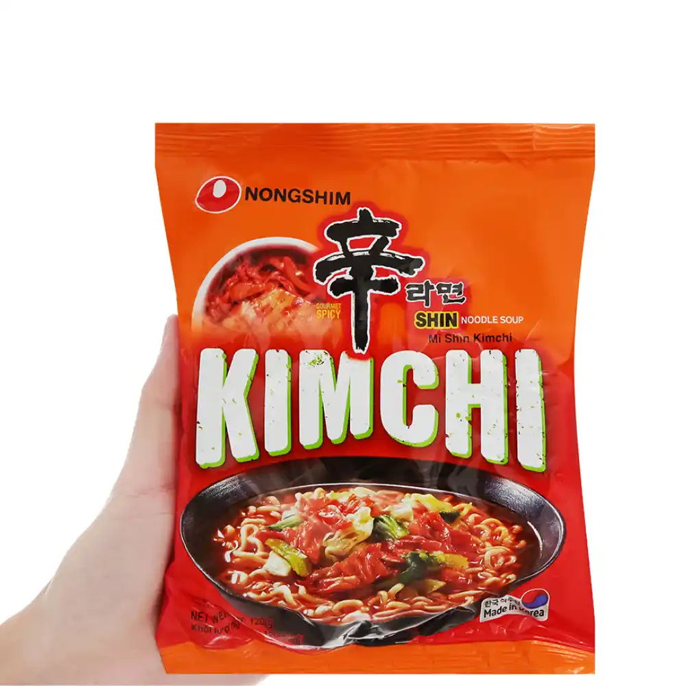 Thùng 10/40 gói mì cay Shin kim chi Nongshim gói 120g