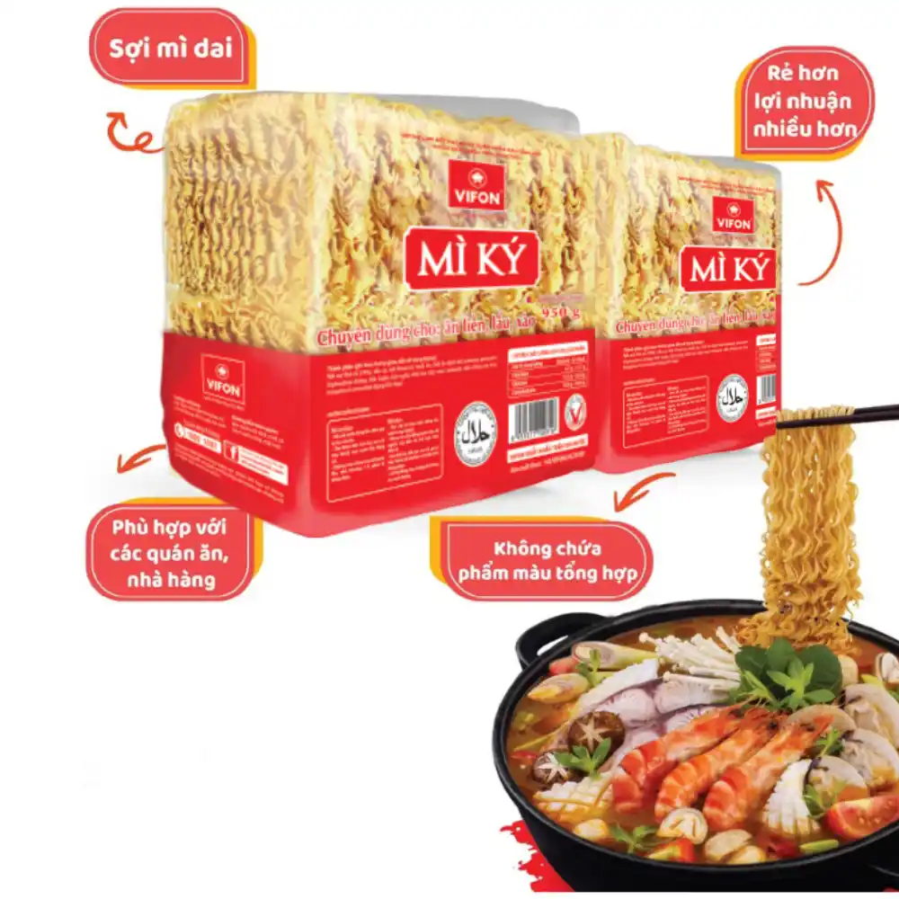 Mì ký không có gói gia vị Vifon gói 950g