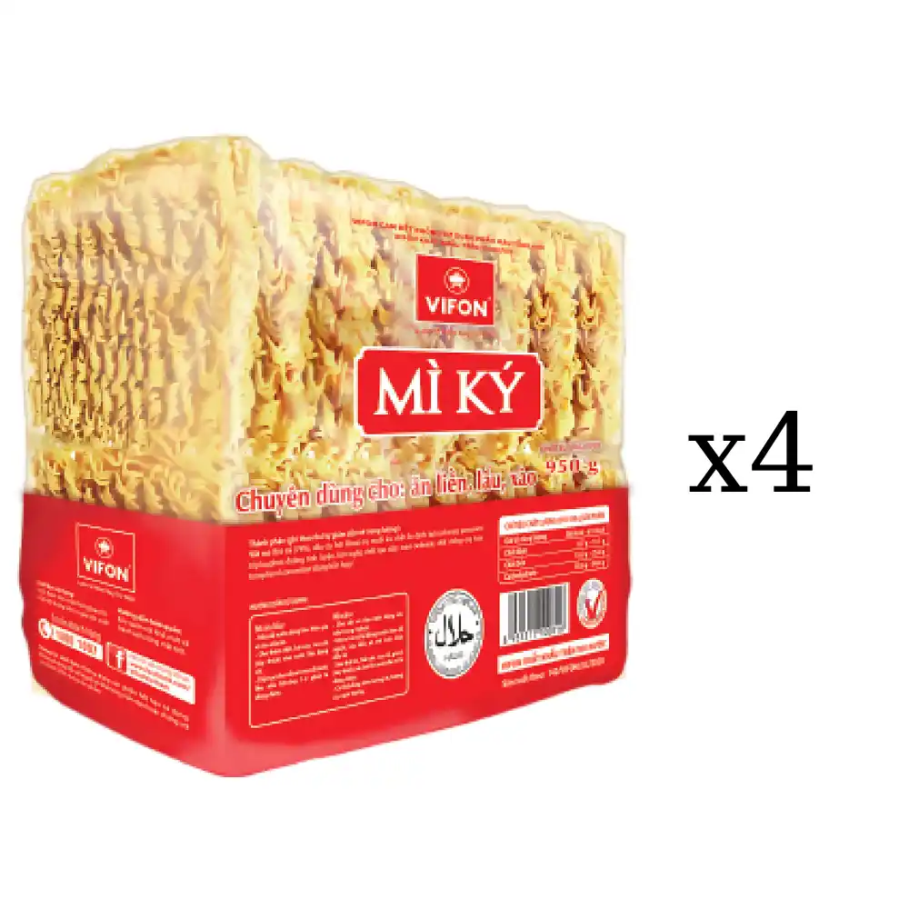 Thùng 10 gói mì ký không có gói gia vị Vifon 950g