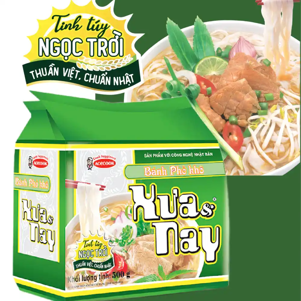 Thùng 10 gói bánh phở khô Xưa & Nay gói 500g