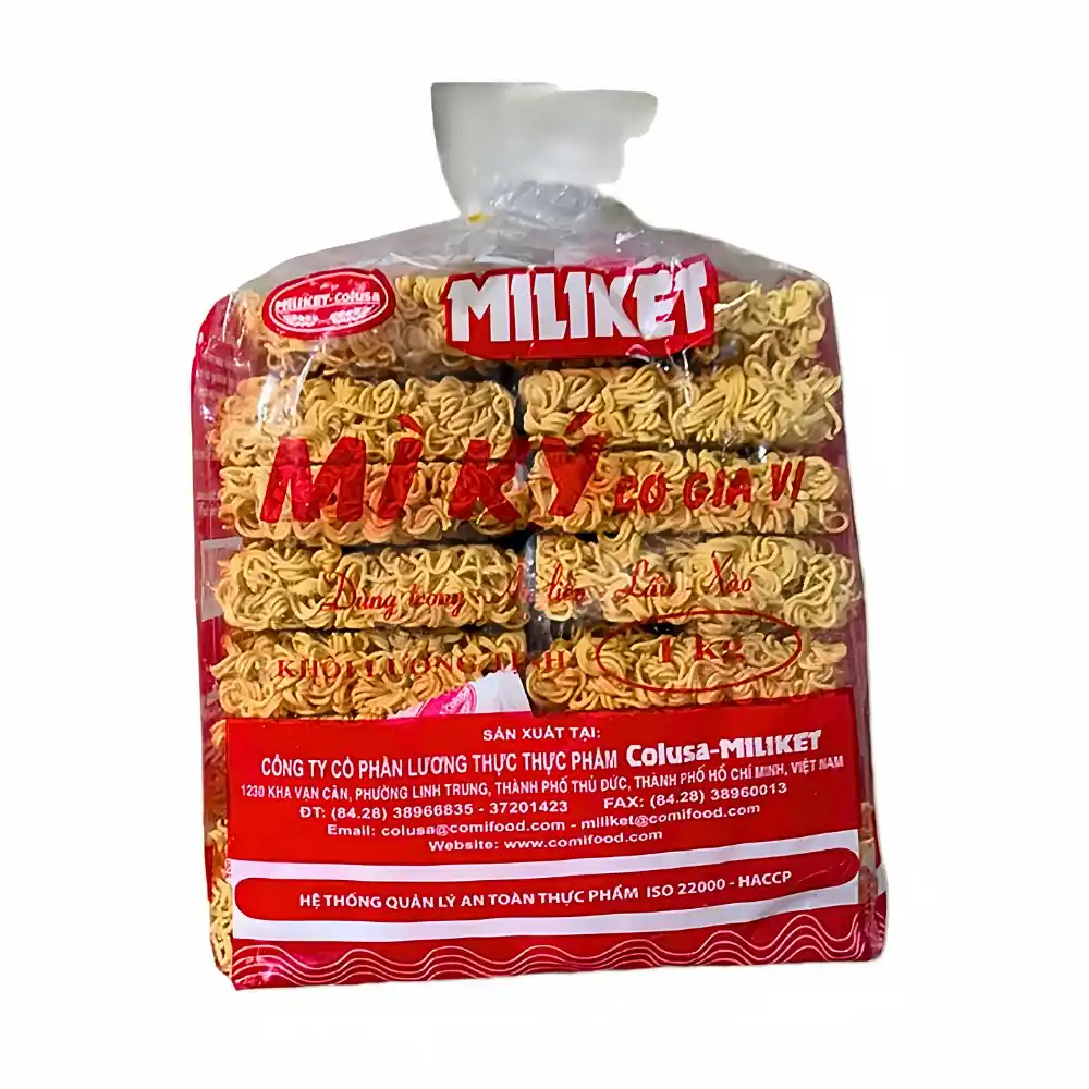 Thùng 10 gói mì Miliket ký có gia vị 1kg
