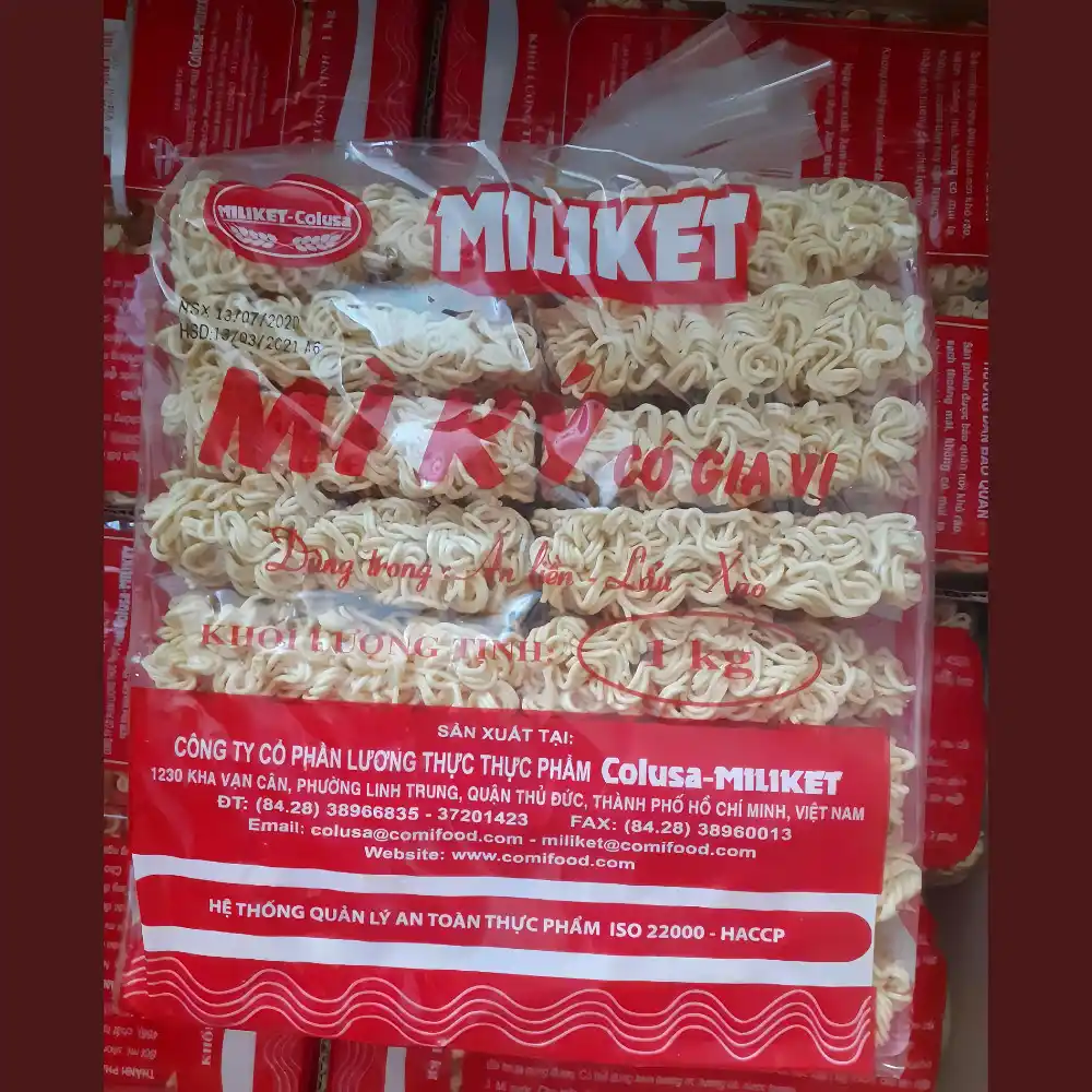 Thùng 10 gói mì Miliket ký có gia vị 1kg