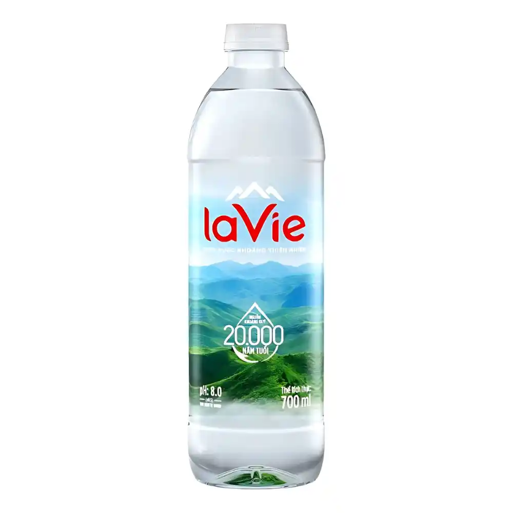 Thùng 12 chai nước khoáng thiên nhiên La Vie 700ml