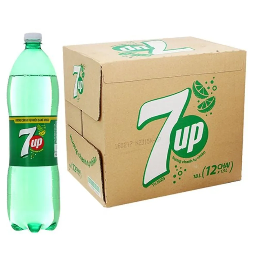 Thùng 12 chai nước ngọt 7Up 1.5L