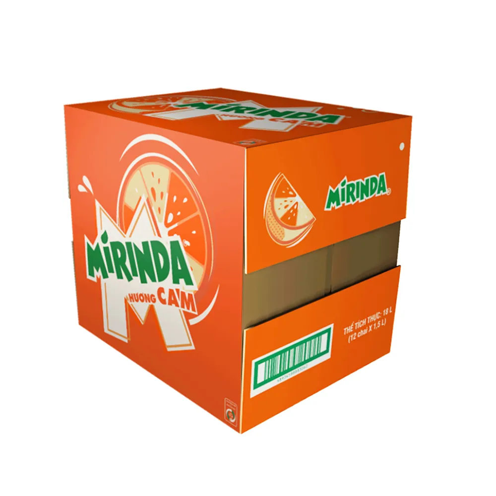 Thùng 12 chai nước ngọt Mirinda cam 1.5L