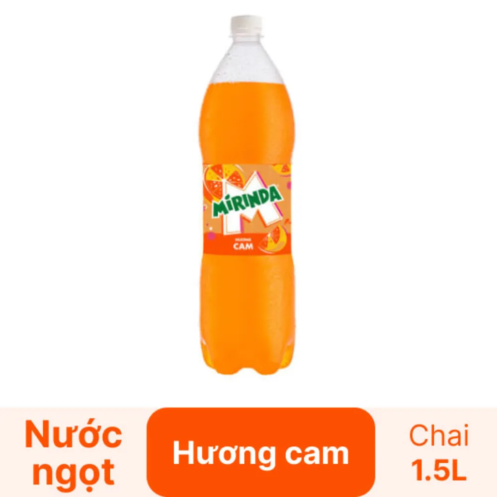 Thùng 12 chai nước ngọt Mirinda cam 1.5L