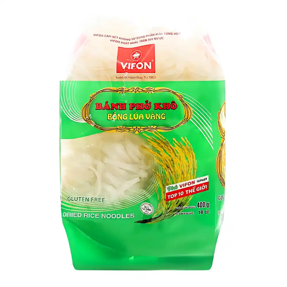 Thùng 12 gói phở khô bông lúa vàng Vifon 400g