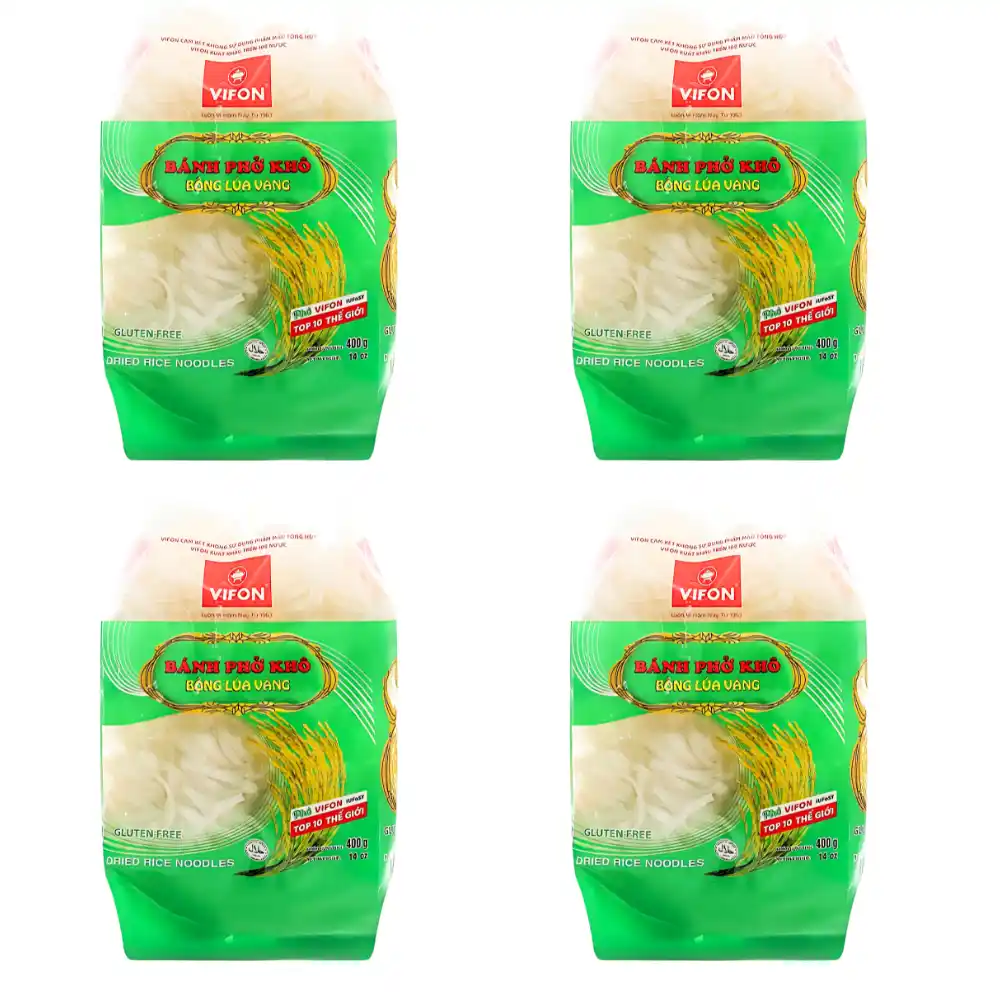 Thùng 12 gói phở khô bông lúa vàng Vifon 400g