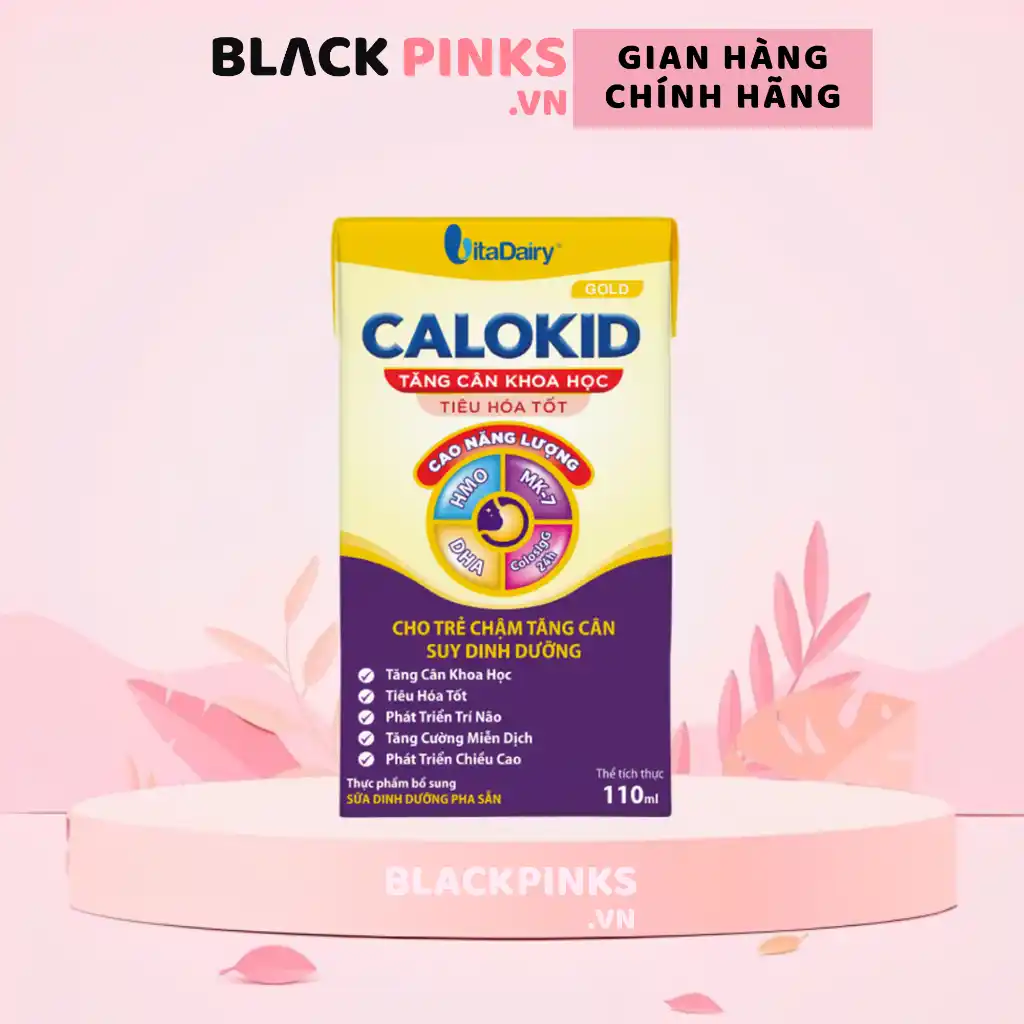 [Thùng 12 lốc] Sữa bột pha sẵn Calokid Gold 110ml và 180ml (lốc 4 hộp)