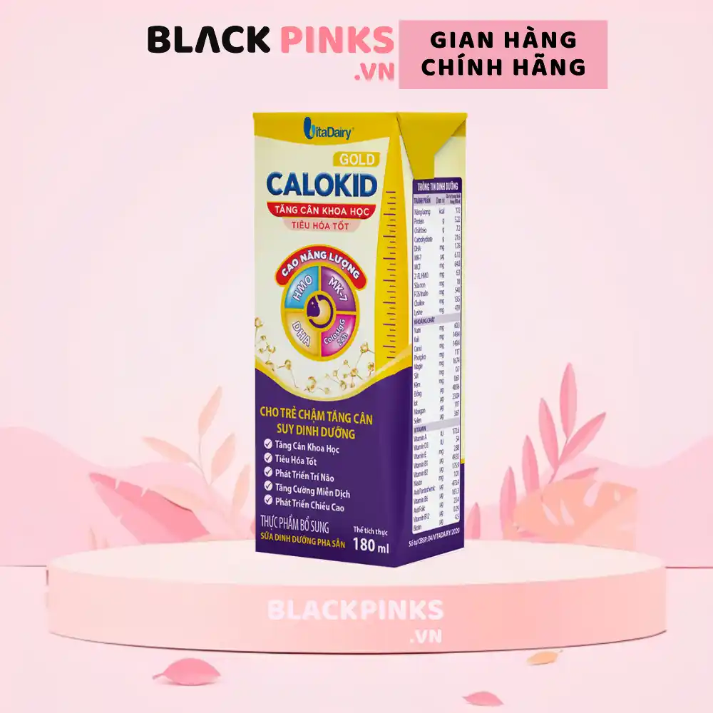 [Thùng 12 lốc] Sữa bột pha sẵn Calokid Gold 110ml và 180ml (lốc 4 hộp)