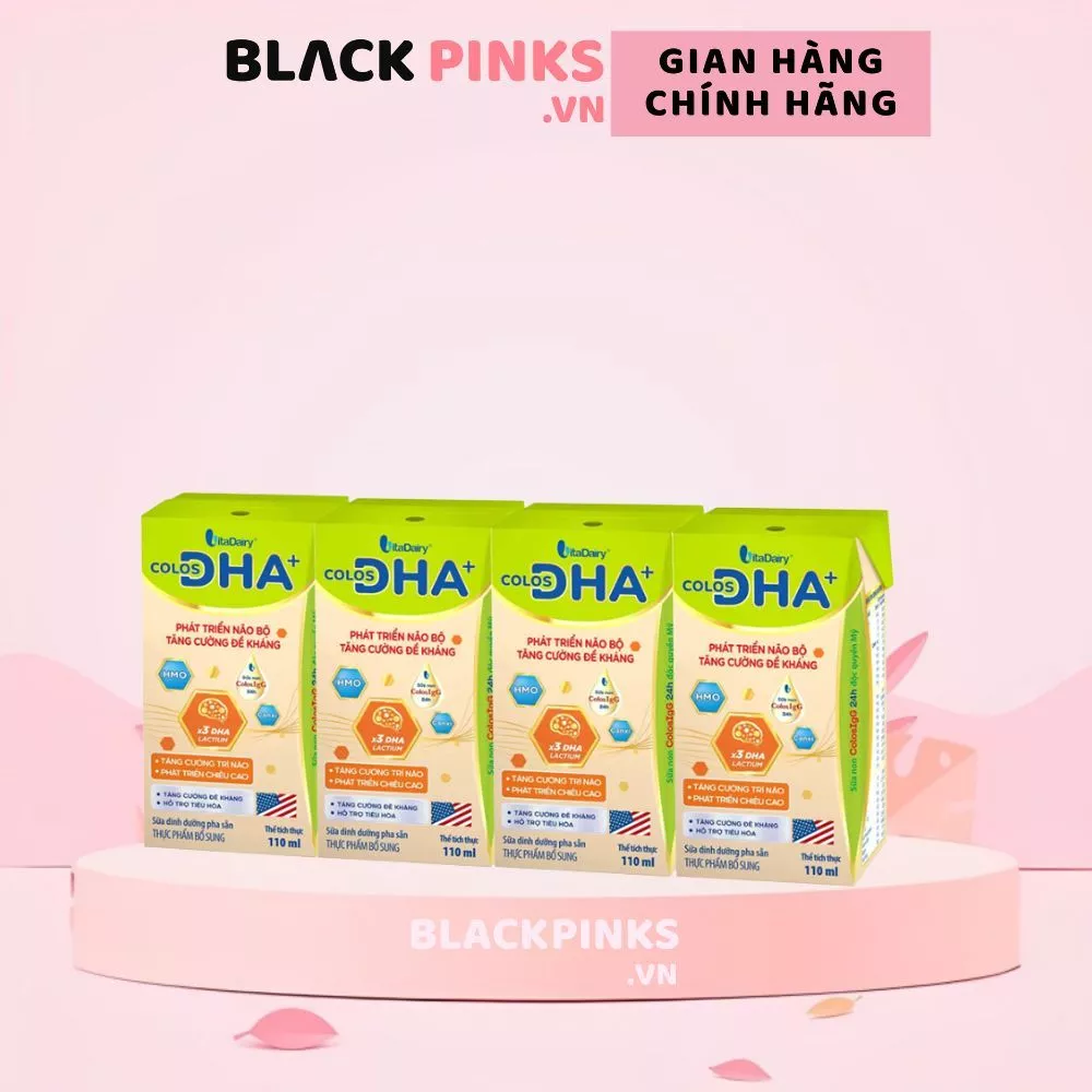 [Thùng 12 lốc] Sữa bột pha sẵn Colos DHA+ 110ml và 180ml (lốc 4 hộp)