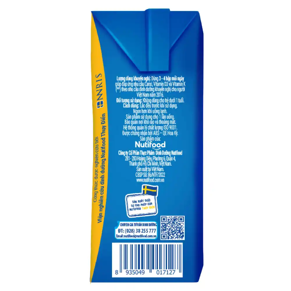 [Thùng 12 lốc] Sữa pha sẵn Nutifood NuVi Grow 110ml và 180ml (lốc 4 hộp)