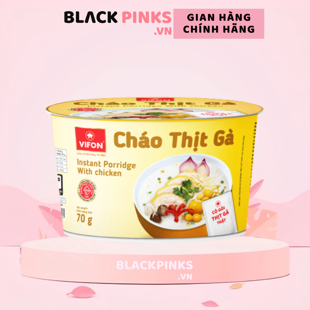 Thùng 12 tô cháo thịt gà̀/thịt bằm Vifon 70g