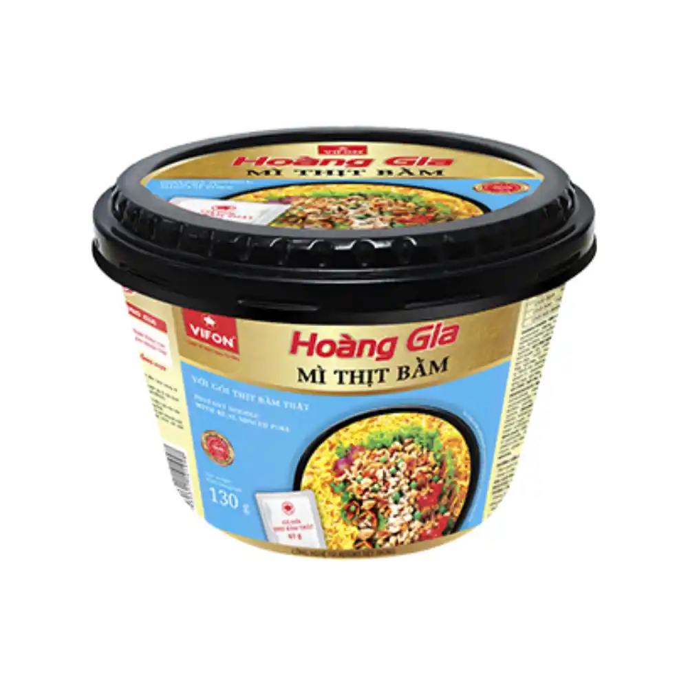 Thùng 12 tô mì kim chi thịt bò,tôm thịt, thịt bằm Vifon Hoàng Gia tô 130g