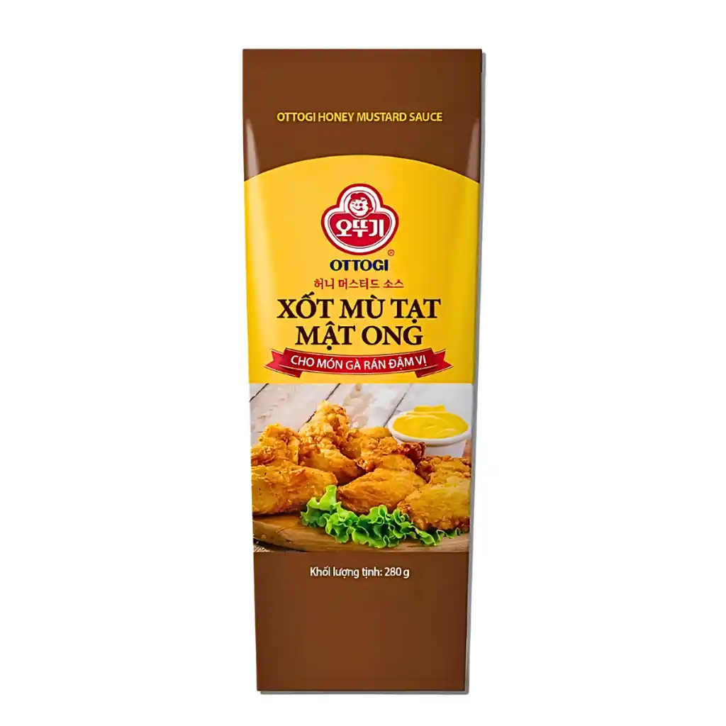 Thùng 16 chai/10 gói xốt mù tạt mật ong Ottogi 280g/1kg