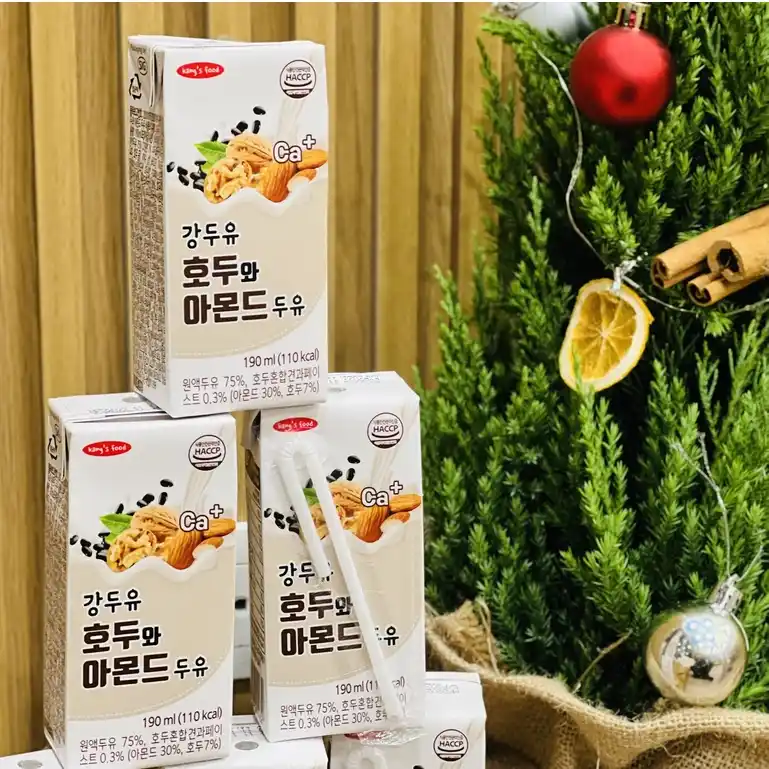 Thùng 16 hộp sữa hạt hạnh nhân óc chó Kang's Food 190ml