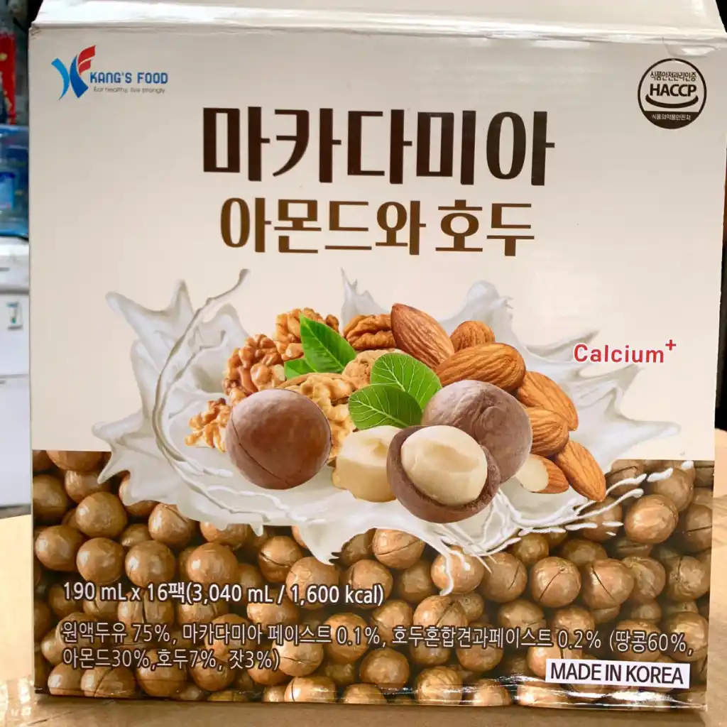 Thùng 16 hộp sữa hạt macca Kang's Food 190ml