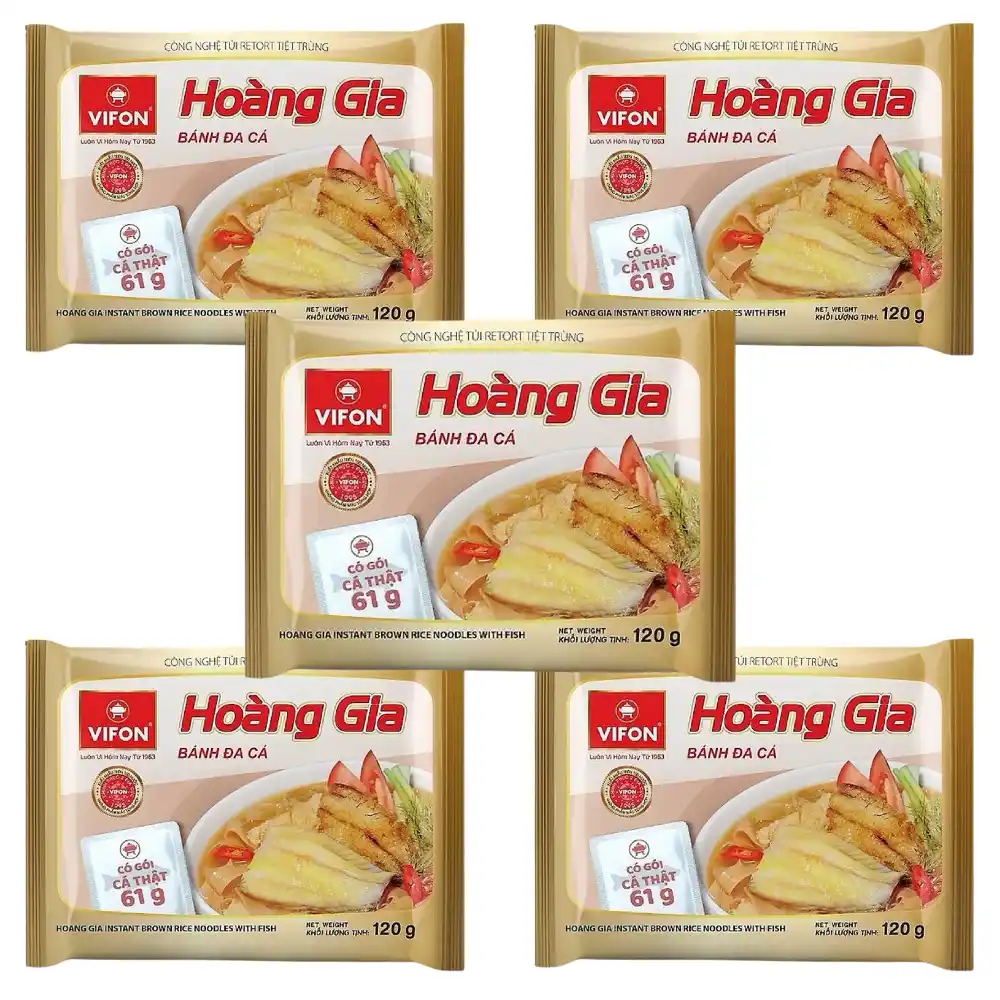 Thùng 18 gói bánh đa cá rô đồng Vifon Hoàng Gia gói 120g