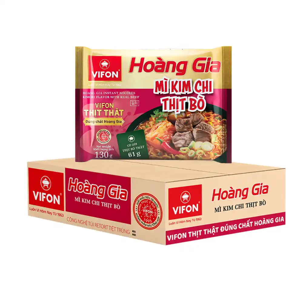 Thùng 18 gói mì Vifon Hoàng Gia nhiều vị gói 130g