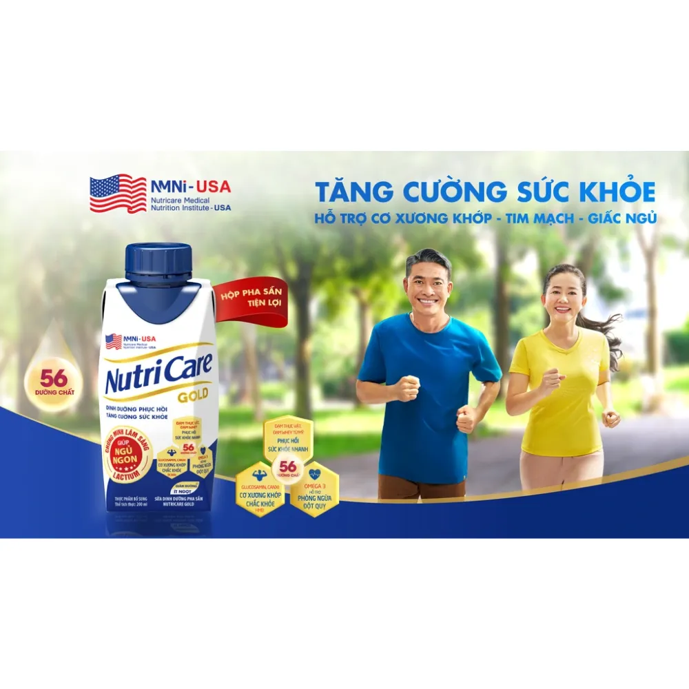Thùng 18 hộp nước Nutricare Gold 200ml