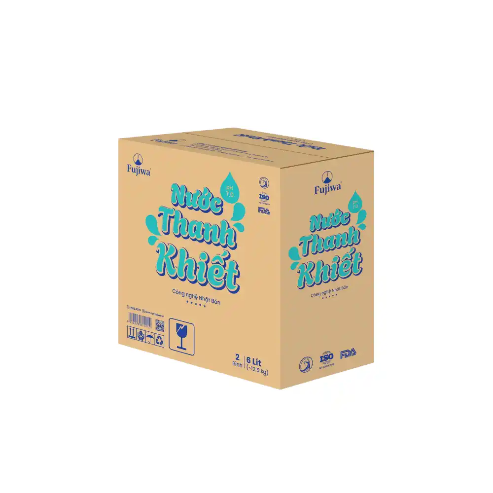 Thùng 2 bình nước thanh khiết pha sữa và uống thuốc Fujiwa 6L