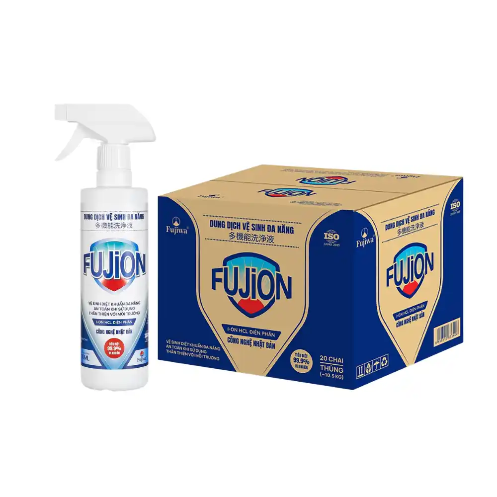 Thùng 20 chai dung dịch vệ sinh diệt khuẩn đa năng Fujion 500ml