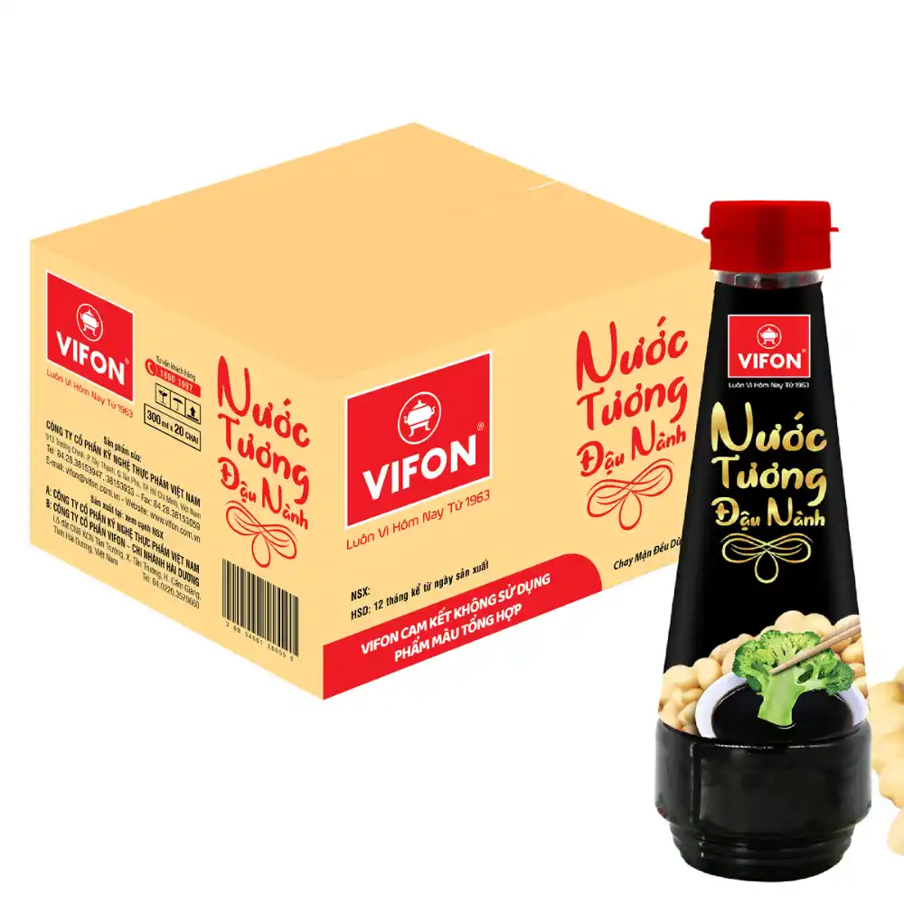 Thùng 20 chai nước tương đậu nành Vifon 300ml