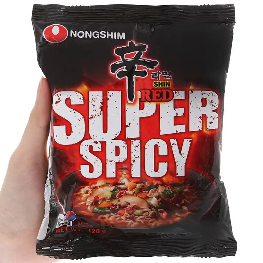 Thùng 20 gói mì cay Shin red Nongshim gói 120g