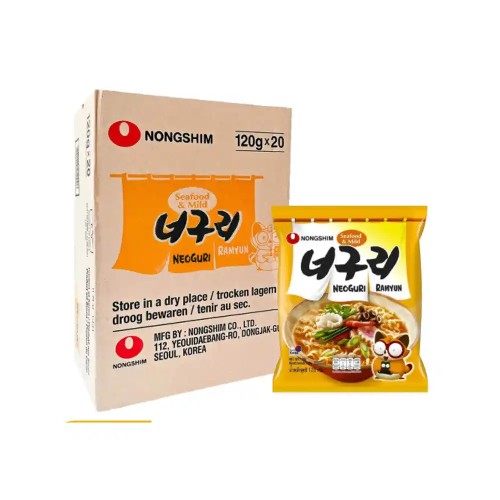 Thùng 20 gói mì Neoguri hải sản  Nongshim gói 120g