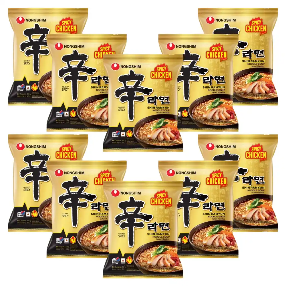 Thùng 20 gói mì Shin gà cay Nongshim gói 120g