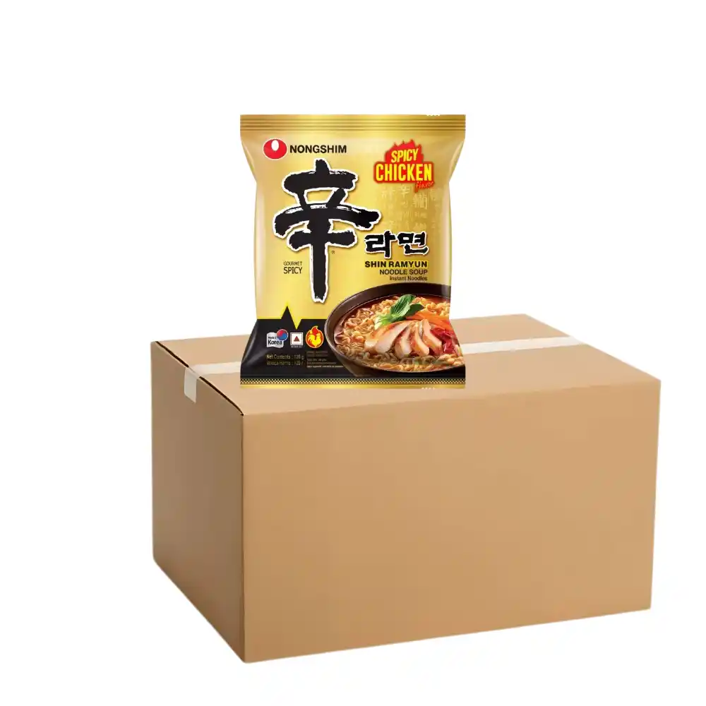 Thùng 20 gói mì Shin gà cay Nongshim gói 120g