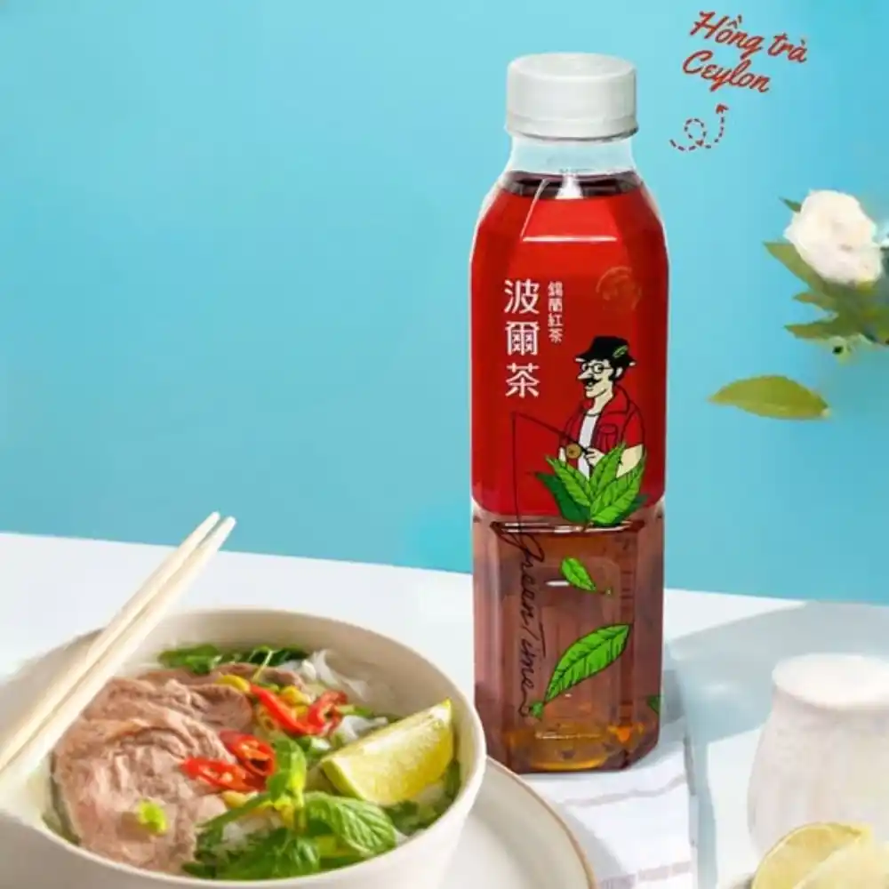 Thùng 24 chai hồng trà Ceylon Green Time 580ml