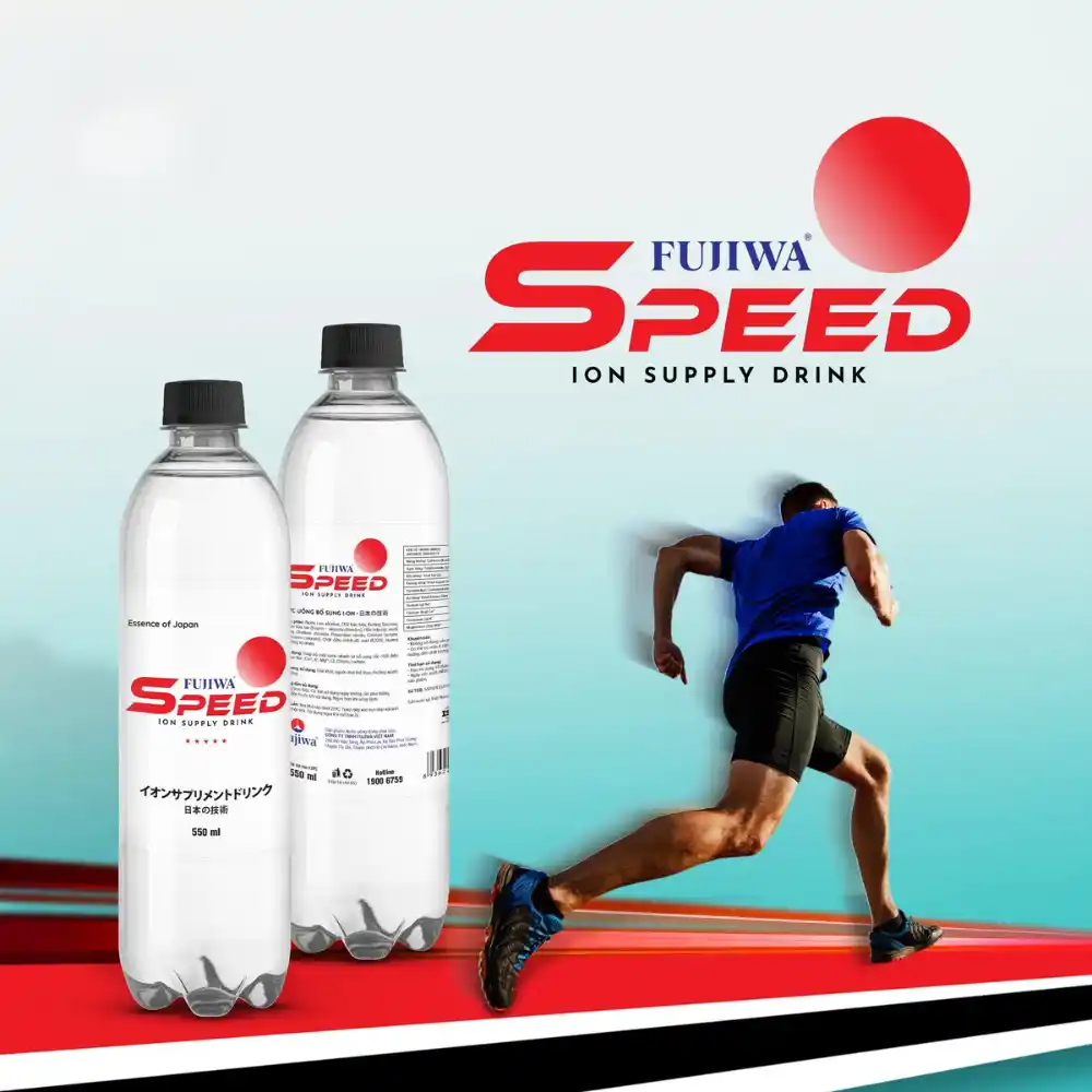 Thùng 24 chai nước uống bổ sung ion Fujiwa Speed 550ml