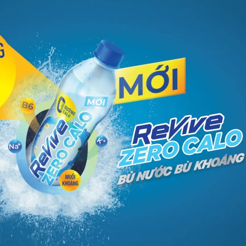 Thùng 24 chai nước bù khoáng Revive không calo 500ml