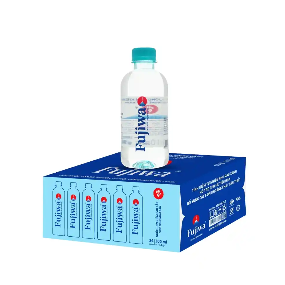 Thùng 24 chai nước ion kiềm cao cấp Fujiwa 300ml
