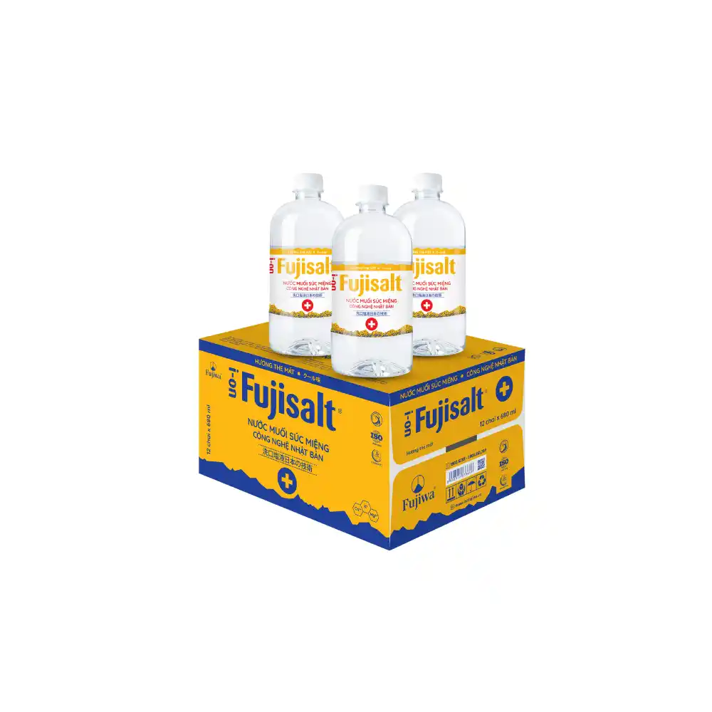 Thùng 24 chai nước muối súc miệng I-on Fujisalt 300ml