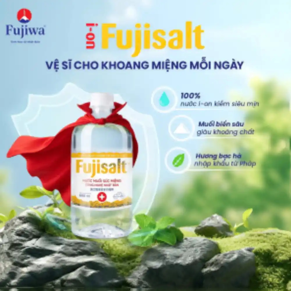 Thùng 24 chai nước muối súc miệng I-on Fujisalt 300ml