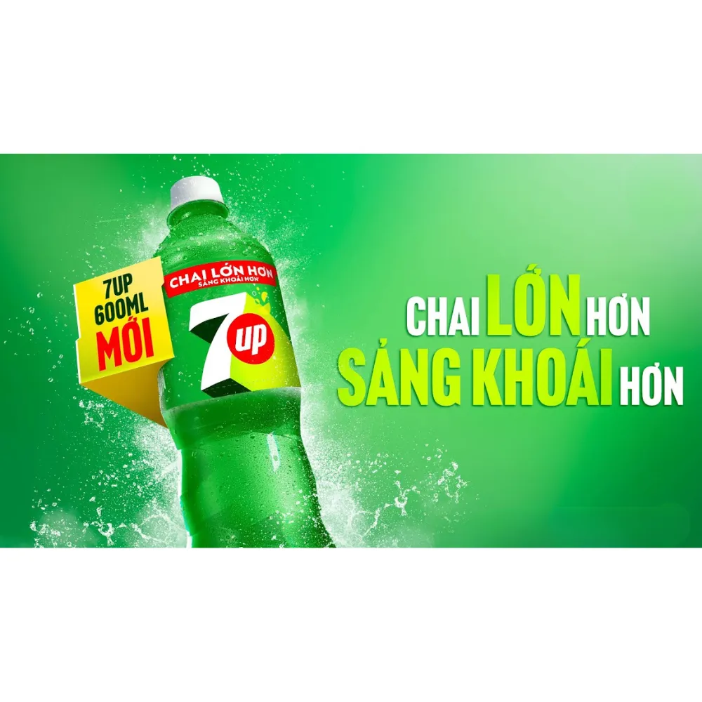 Thùng 24 chai nước ngọt 7Up 600ml
