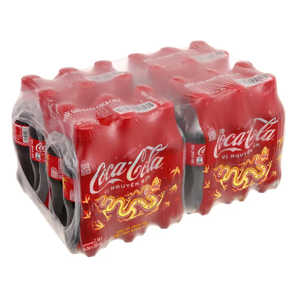 Thùng 24 chai nước ngọt Coca Cola 390ml