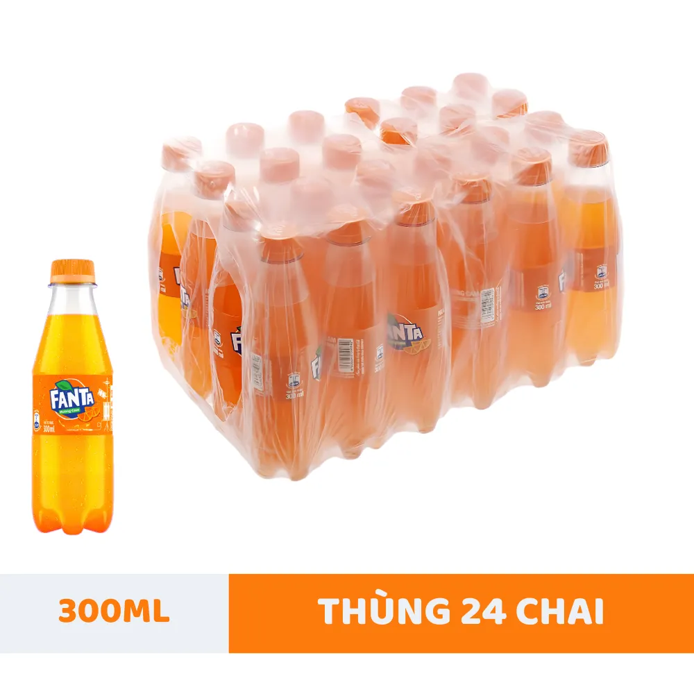 Thùng 24 chai nước ngọt Fanta hương cam 300ml