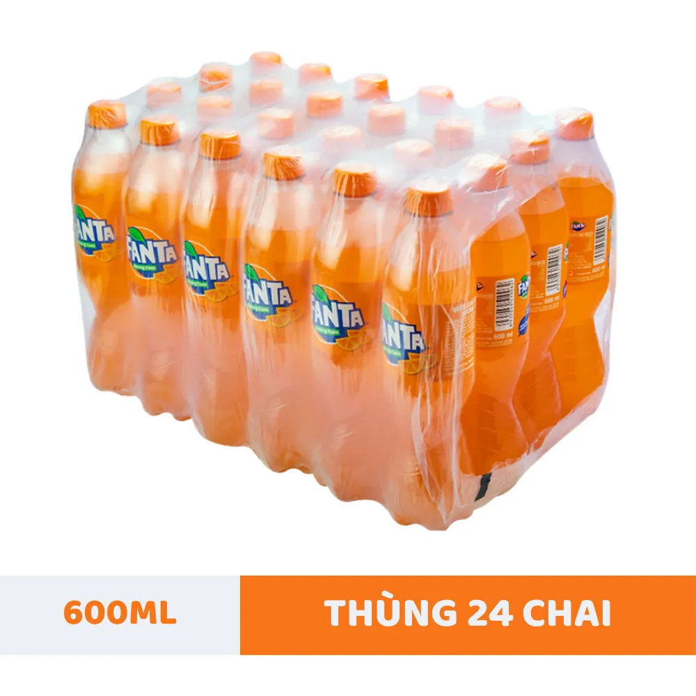 Thùng 24 chai nước ngọt Fanta cam 600ml
