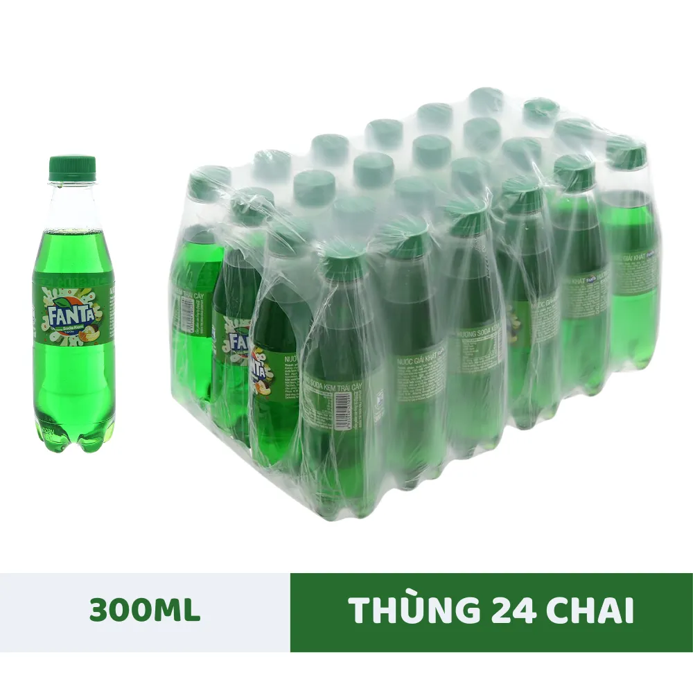 Thùng 24 chai nước ngọt Fanta soda kem 300ml